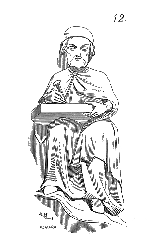 Sculpture de la cathédrale de Laon, représentant la dialectique.