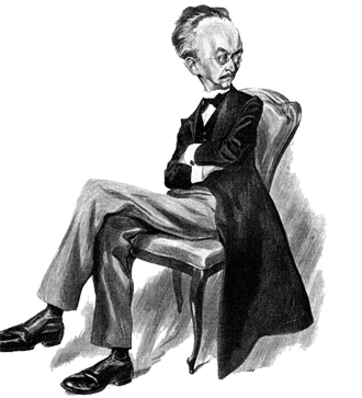 Adolf von Harnack 1905 in der Darstellung des Kladderadatsch