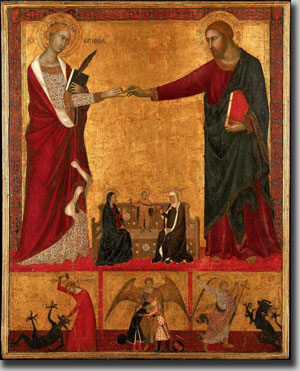 Barna da Siena: The Mystic Marriage of Saint Catherine
